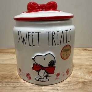 Rae Dunn White and Red Sweet Treats Jar
